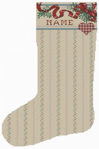 (image for) Mistletoe Cuff Heirloom Stocking